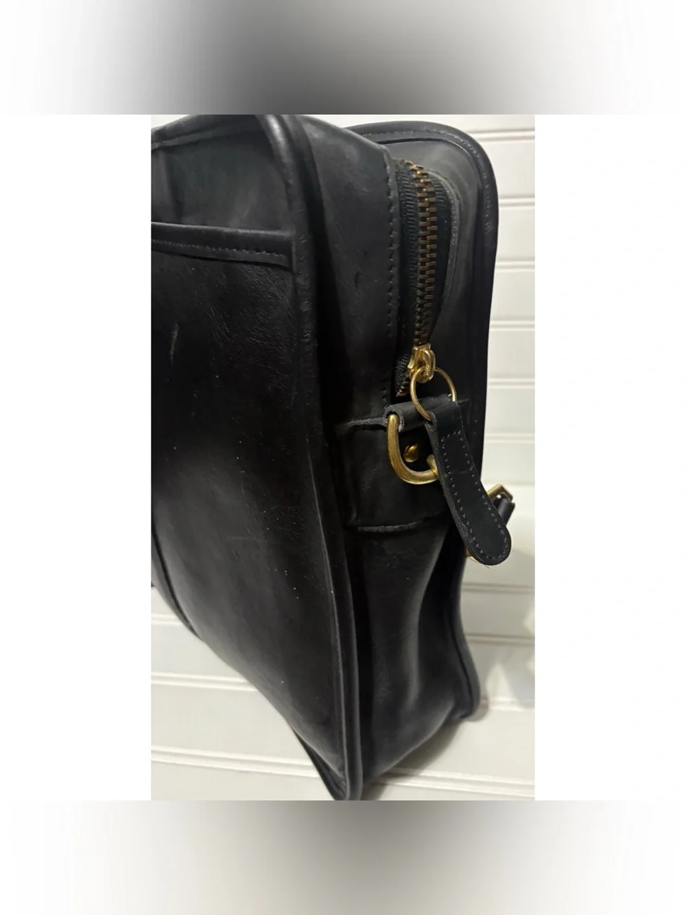 COACH Embassy Vintage Black Leather Briefcase Laptop Bag Mens Womens 5296